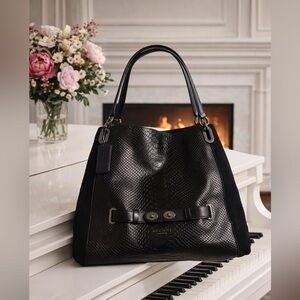 Coach Blake   Exotic Leather and Suede Shoulder Bag